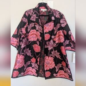 Caroline Rose Sheer Kimono-Style Jacket
